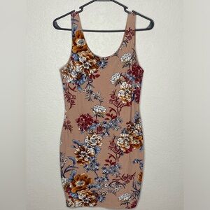 Ladies Petite L floral mini dress.